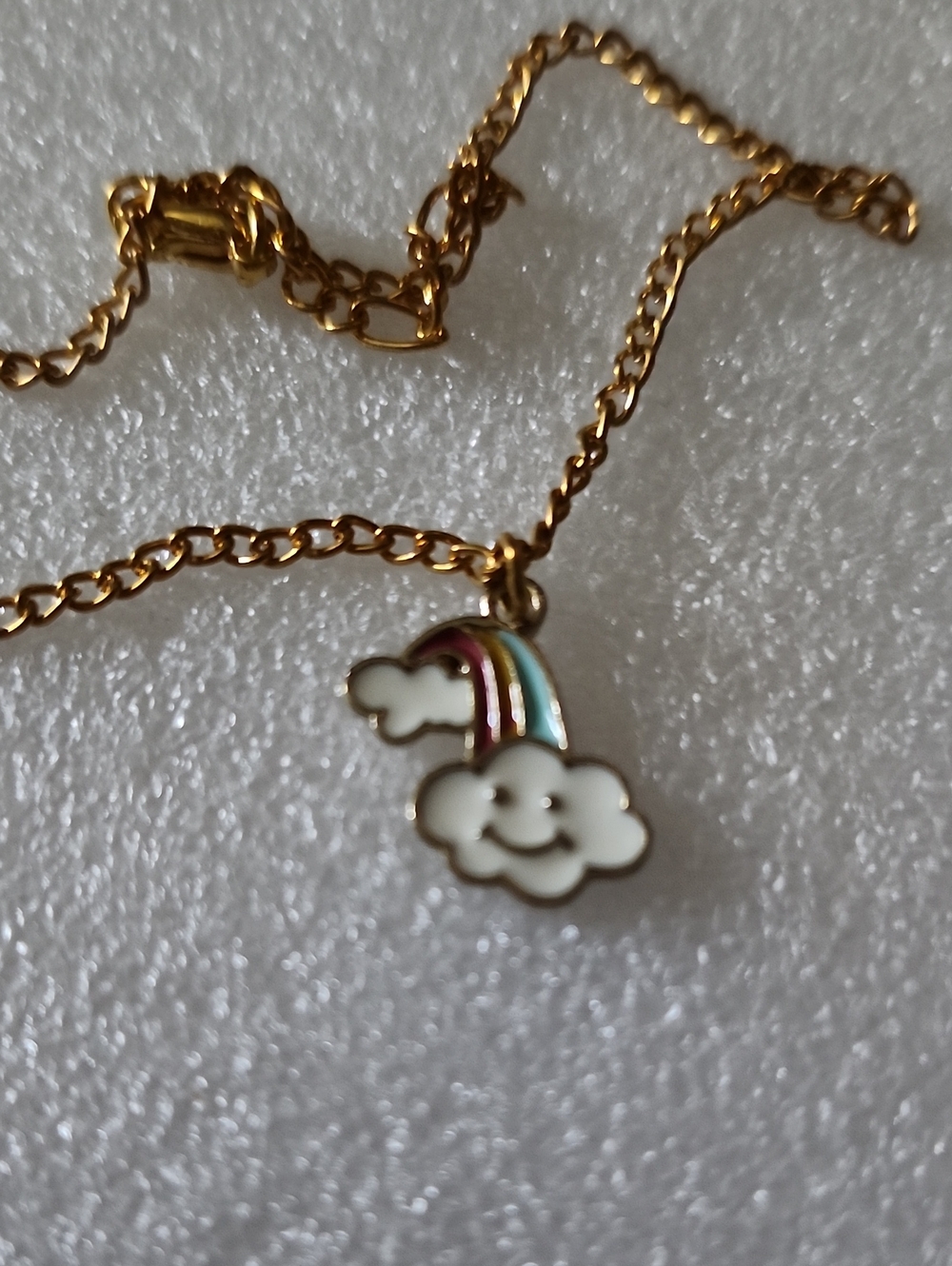 Hand Crafted Gold Rainbow Cloud Bracelet